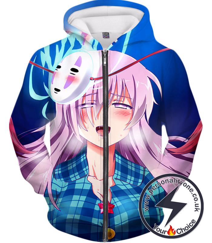 Ahegao Zip Up Hoodie Touhou Project HataNoKokoro